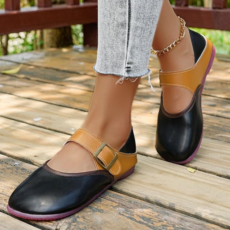 

Ретро Багу Ленивые Одинарные Туфли, Новые Плоские Большого Размера Туфли-Бобы для Отдыха Одной Ноги 36 чёрный