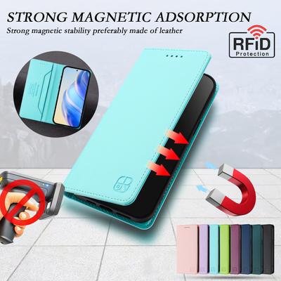 Luxury Leather Case For TCL 50 Pro NxtPaper/40XL/30T (T603DL)/50 XL/TCL 501 RFID Blocking Card Slots Magnetic Attraction Stand Shockproof Flip Cover