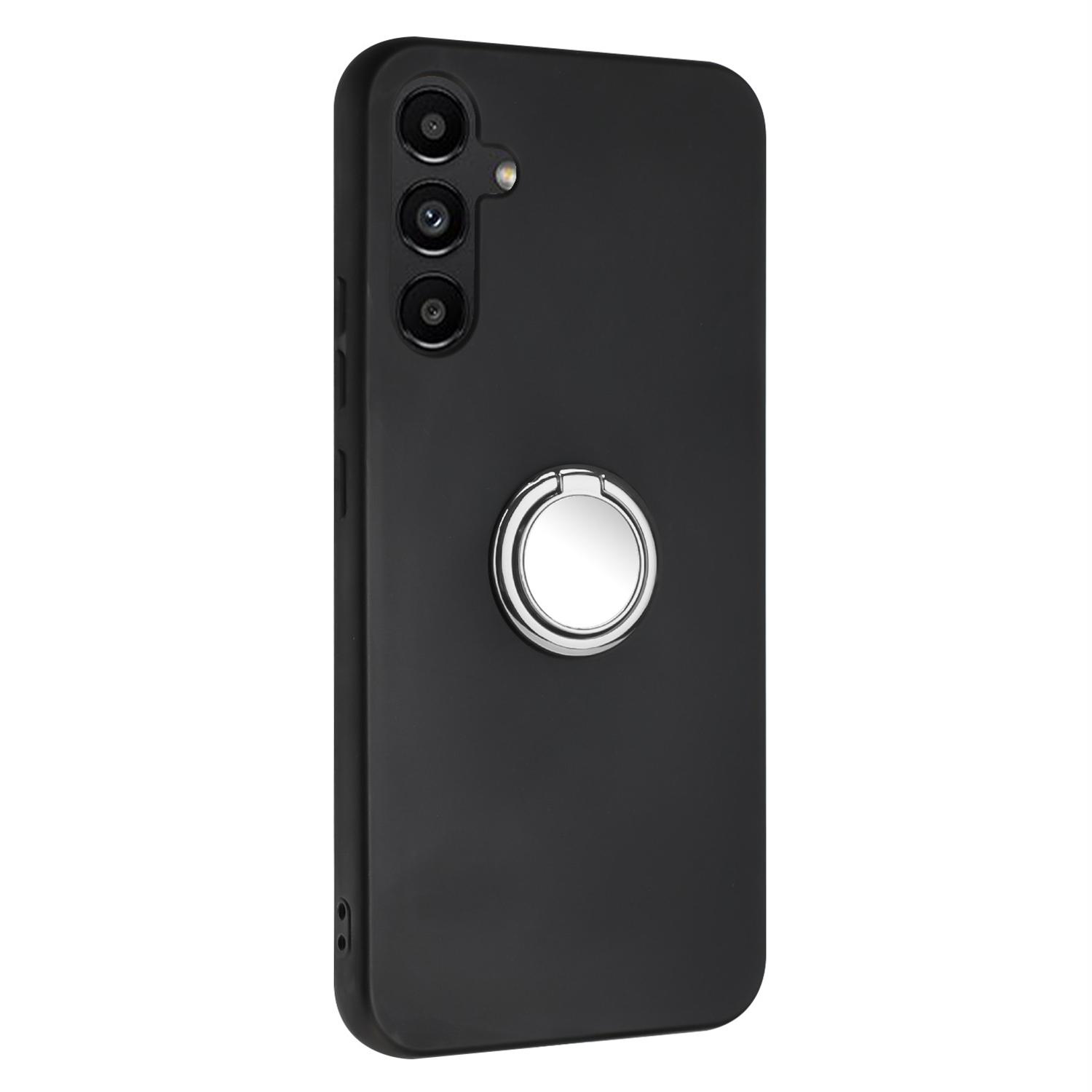 

For Samsung Galaxy A56 5G/M56 5G Matte Case Ring Kickstand Soft TPU Phone Cover Silver