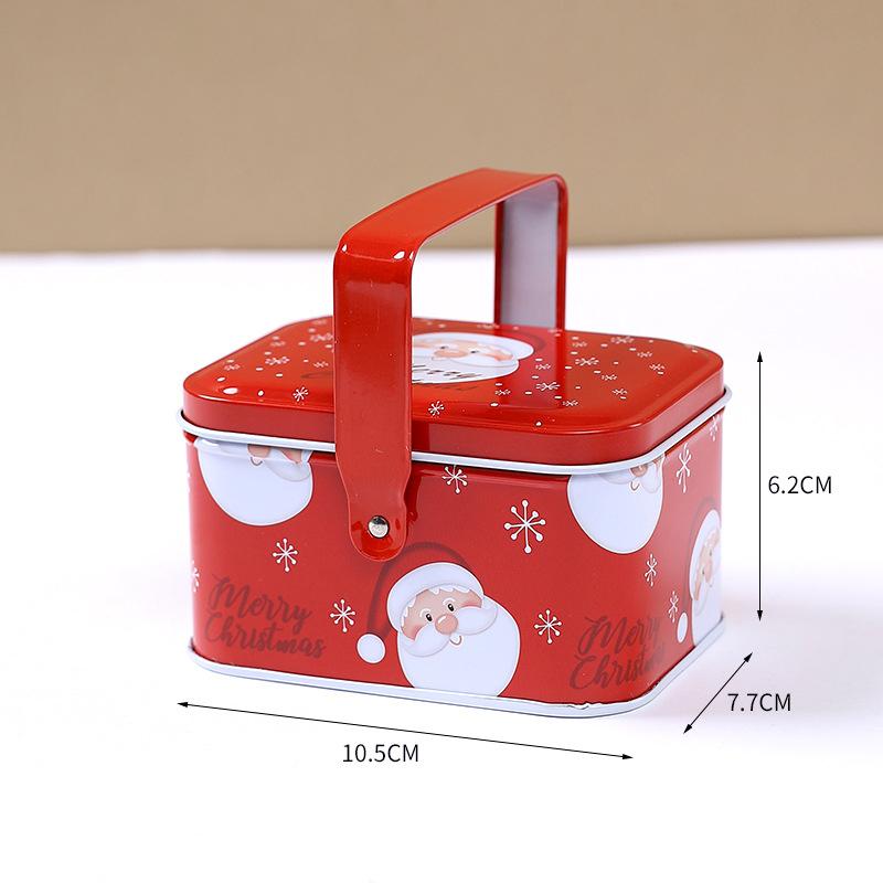 Tin Box Metal Snack Box Biscuit Box Handheld For Holiday Children'S Christmas