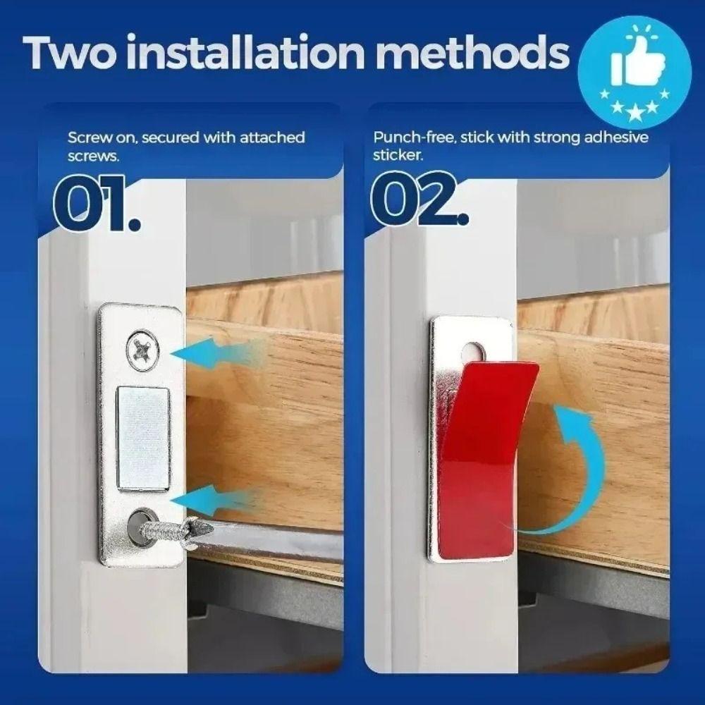 Strong Magnetic Force Magnetic Door Catch Stable Design Punch-Free Catch  Home Use