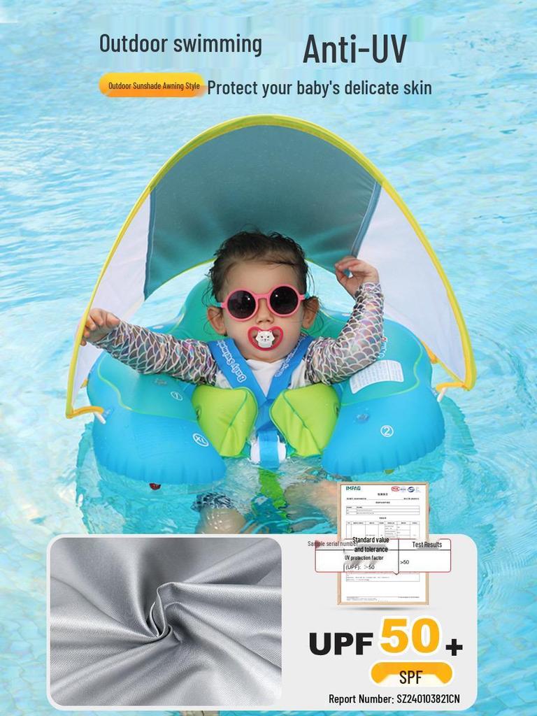 Boia de Natação Infantil Swimbobo com Toldo - Boia Protetora para Esportes Aquáticos de Bebê