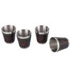 Vodka Cup 304 Pu Holster Russia Stainless Steel Mini Wine Tumbler Portable Personalized 4pcs 30ml S Glass Set Outdoor Product