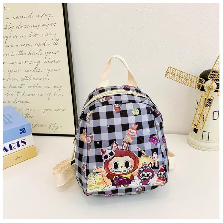 School bag School bag New Labu cloth printed cartoon cute boys and girls Large capacity lightweight spine backpack