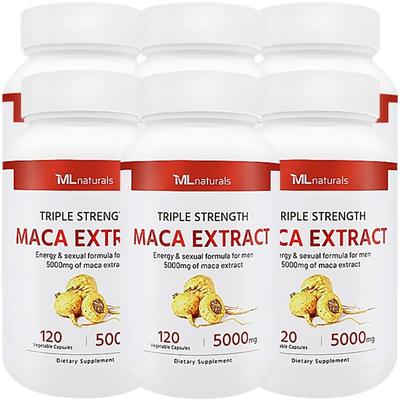Good My Life Naturals High Content Maca 5000mg 120 Vegetable Capsules 6 Bottles, 120 Tablets, 6 Pieces