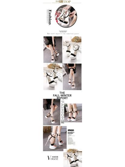 Sandale cu platformă stiletto pentru femei plinute (Mărimi UE 41-45) - Sexy, Impermeabil și Perfect pentru Pole Dance