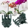 200Pcs Beautiful Rose Shape Plant Clip Garden Flower Stems Support Clips Fixing Tool AccessoryGreen