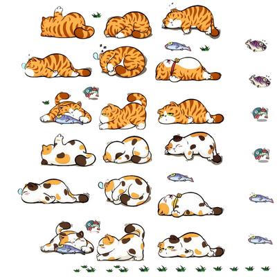ZUKIDA Cute Cat Car Sticker Helmet Sticker Electric Bike DIY Decoration Window Bumper Door