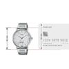 Casio Men's Analog Minimalistic White Marble Dial MTP-VT01DM-7AUDF, White, Modern