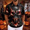 Men's Halloween Printed Short Sleeve T-Shirt Graphic Tee for Casual Wear