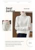 Women's Cashmere Loose High Neck Sweater - Pure Wool Base Layer Pullover for Autumn/Winter