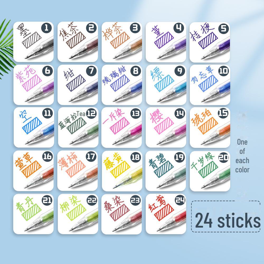 24/36-Color Neutral Pen Set - Versatile Water-Based Pens for Students & Note-Taking