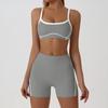 Women's Slim Fit Color Block Yoga Suit - Naked Feeling Outdoor Sportswear Set