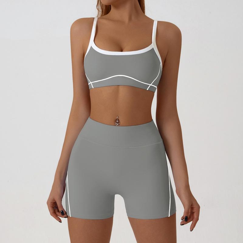 Women's Slim Fit Color Block Yoga Suit - Naked Feeling Outdoor Sportswear Set