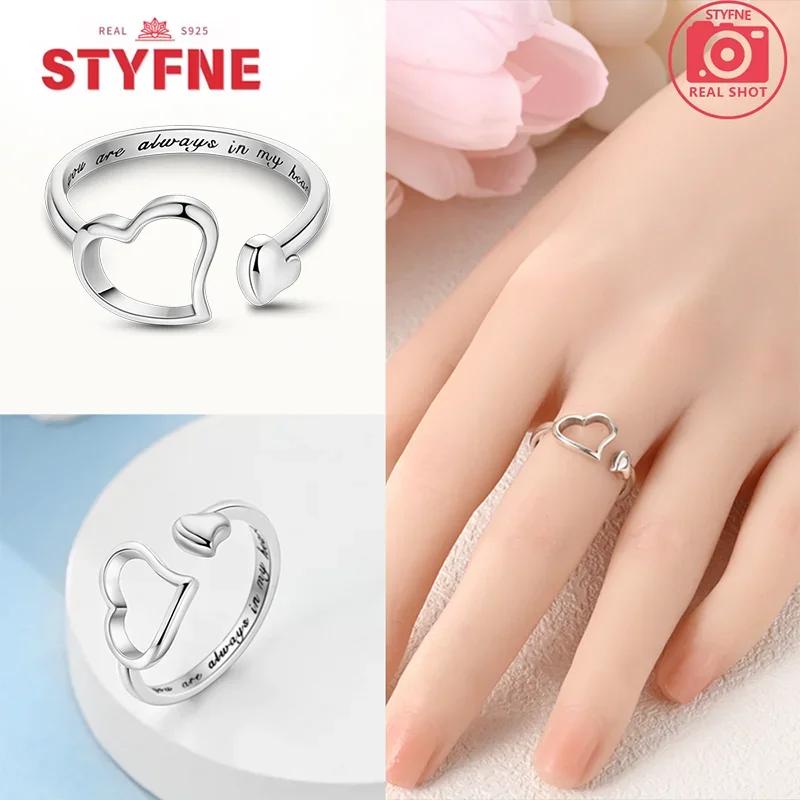 Copper Heart-Shaped Series Open Rings Pink Love Irregular Shape Ring Appropriate For WomenS High-End Jewellery Gifts