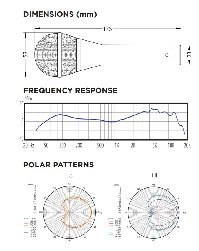 AUDIX OM7 Ręczny dynamiczny mikrofon superkardioidalny do nagrań na żywo i scenicznych, Kardioidalny, Czarny, Wokale, Występy,