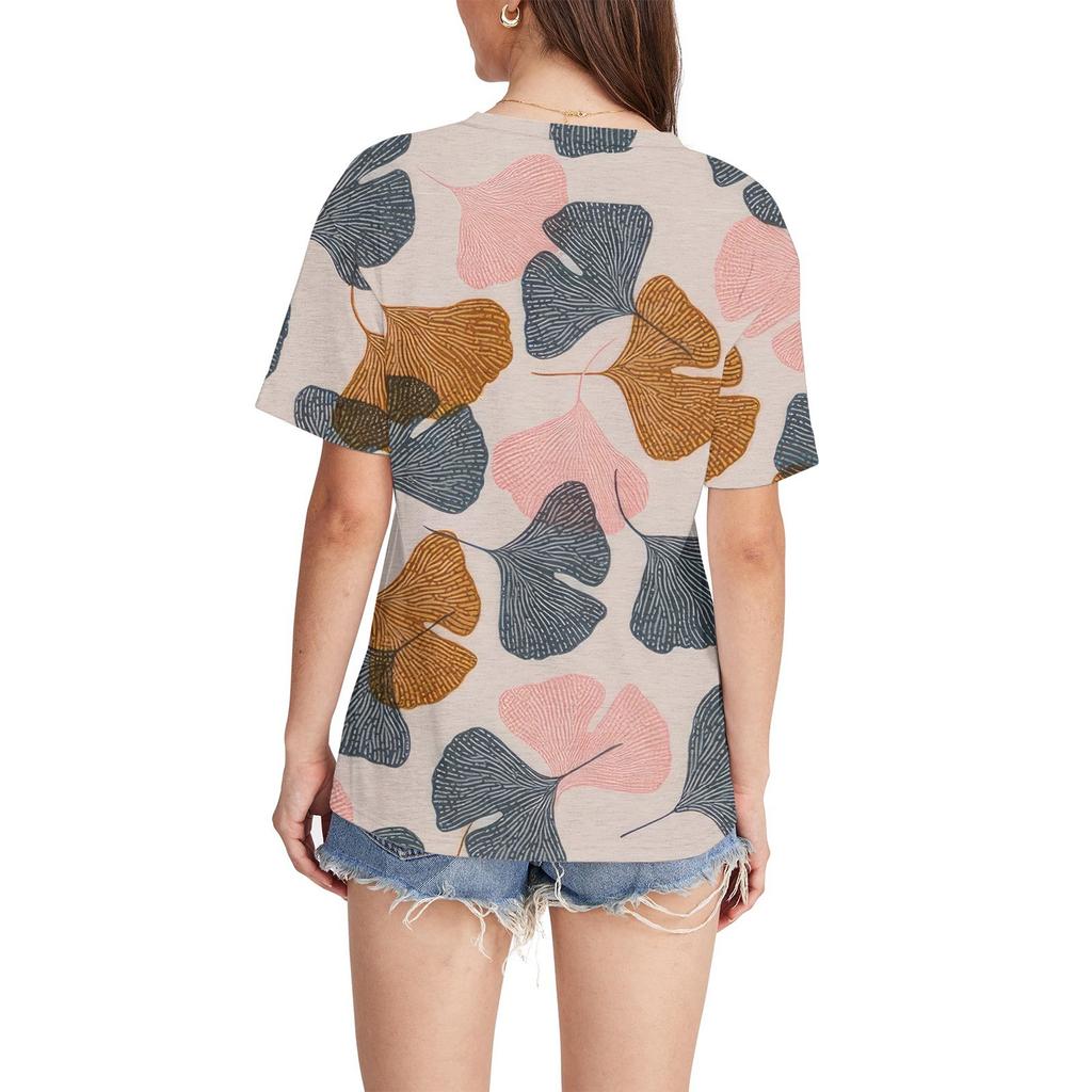 Womens T Shirts V-Neck Short Sleeve Summer Tops Casual Basic Tees Trendy