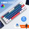 T60 Mechanical  61keys Gaming Wired Keyboard Customized Hot-Swap RGB Backlit Multimedia Function Keys for Laptop/PC