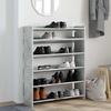 VidaXL Étagère à chaussures gris béton 80x25x100 cm bois d'ingénierie, rangement de chaussures, armoire de rangement de 859899