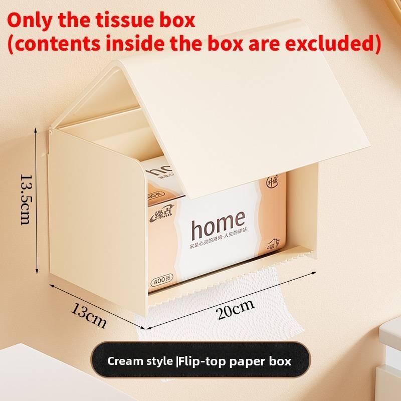 Aluminum Alloy Bathroom Paper Holder With Nodrill Mount For Toilet And Shower Storage