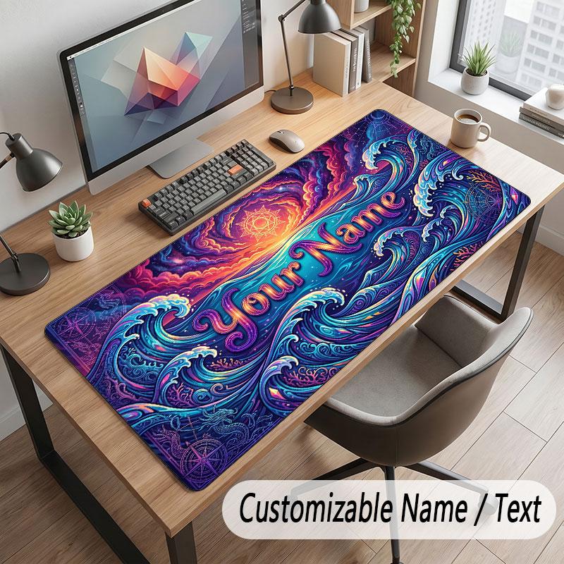 Oktopus Meeresleben Thema Benutzerdefiniertes Mauspads Personalisierter Druck Name Text Schreibtischmatte Für Zuhause Büro Tischdekoration