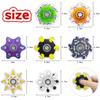 6PCS 3D Finger Gyroscope Creative Fingertip Running Rotation Visual Illusion Cartoon Stress Reducing Dynamic Optical Gyroscope
