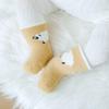 Baby Plush Socks Cartoon Solid Color Newborn Girls Boys Mid Tube Socks Warm Non-slip Floor Sleeping Sock Autumn Winter