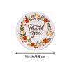 50pcs/lot Paper Flowers Thank You Stickers for Wedding Favors and Party Seal Labels  Business Packing Label Stationery Sticker