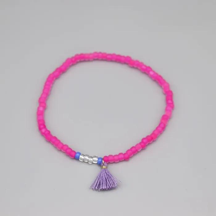 Bonbo Neon Color Point Tassel Bead Bracelet 5 Colors