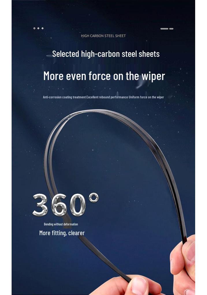 Compatible Wiper Blade for Changan BenBen E-Star 2020 Model - Frameless, Double Rubber Strip, National Version