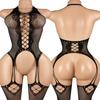 Open Back Babydolls Underwear Hanging Neck Bodystockings Erotic Crotchless Lingerie Women Sexy Fishnet Hollow Baby Dolls Dresses