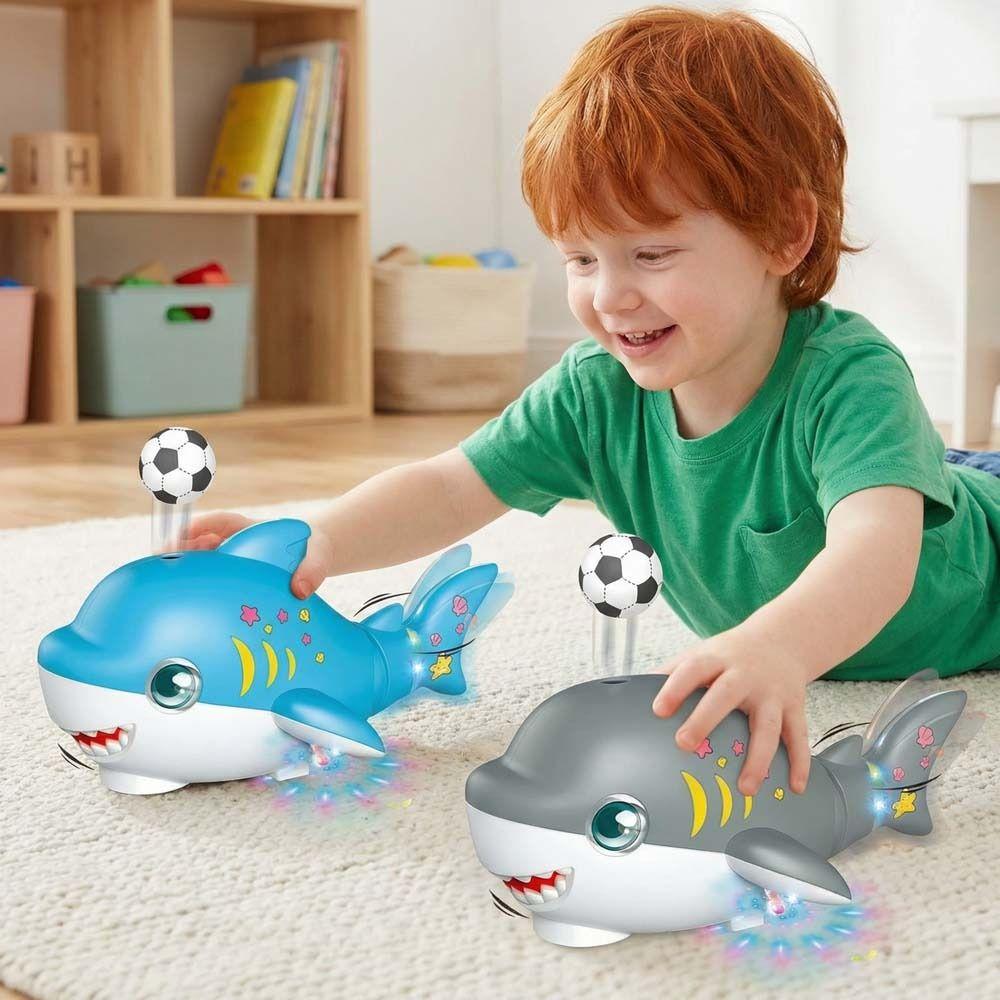 Mini Electric Swivel Shark Toy Portable Sensory Baby Toy Floating Ball Blowing Toy  Children's Toys