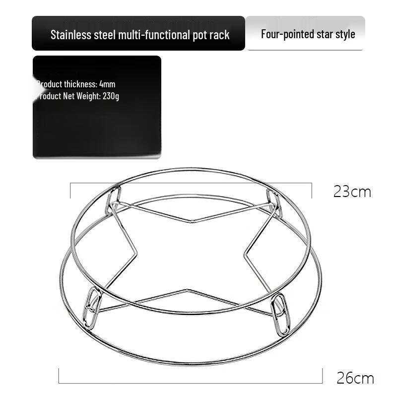 Miflame Stainless Steel Hexagonal Pot & Steamer Rack (2-Pack)