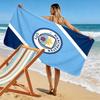 Manchester City Team Print Beach Towel, Large Soft Quick Dry Towel for Beach Camping Swimming