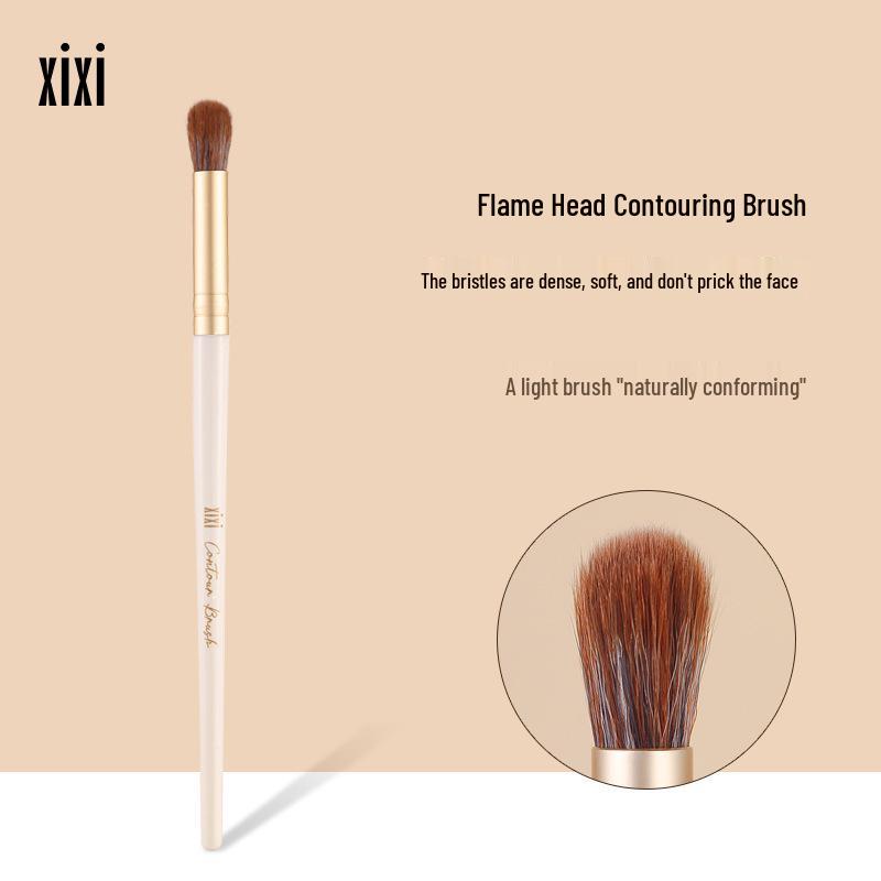 Xixi Portable Highlighter & Nose Contour Brush Set with Soft & Fiber Bristles for Eye Makeup Blending.
