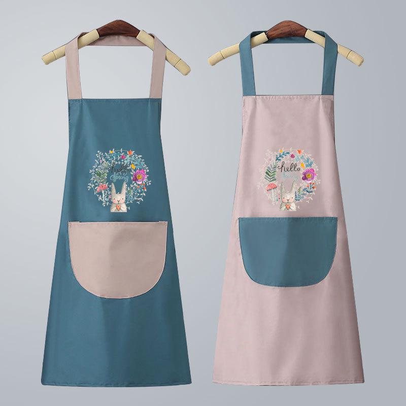 Unisex Waterproof PVC Kitchen Apron: Thick Oil-Proof Sleeveless Cartoon Design
