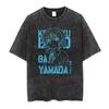 Washed Unisex Loose Street‑style Short‑sleeve T‑shirt from Anime Bocchi the Rock! Kessoku Band Gotoh Hitori T-shirt