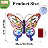 New Large Cutout Metal Butterfly Wall Art, Rust-Proof Outdoor Metal Sculpture For Garden Fence Patio Yard - Unique Gift