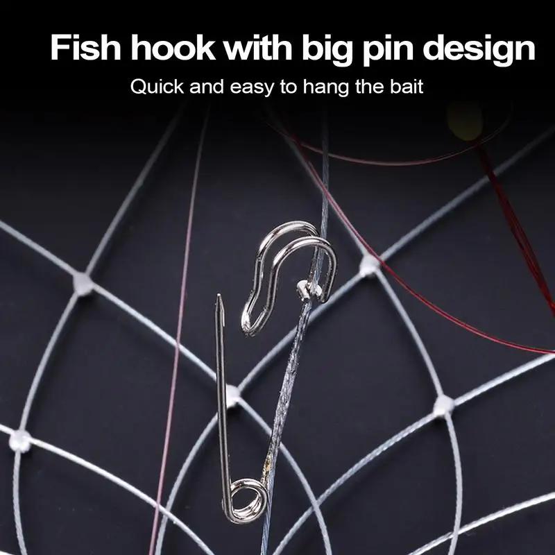 Fishing Net Cage Automatic Open Closing Wire Fish Crab Trap Net Outdoor Fishing Accessories