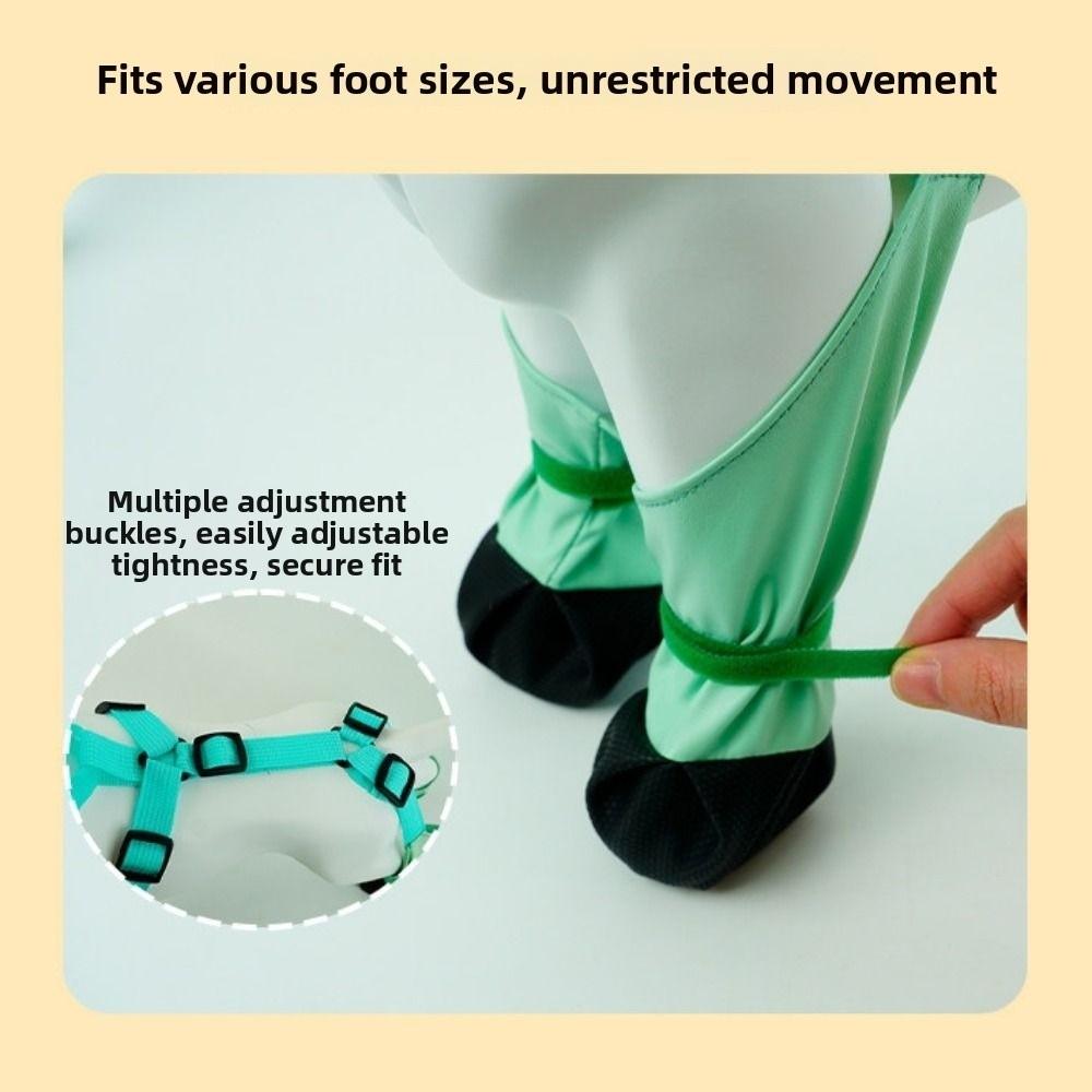 Breathable Dog Rain Boots Adjustable Pets Paws Protector Easy To Use Dog Suspender Boots Walking