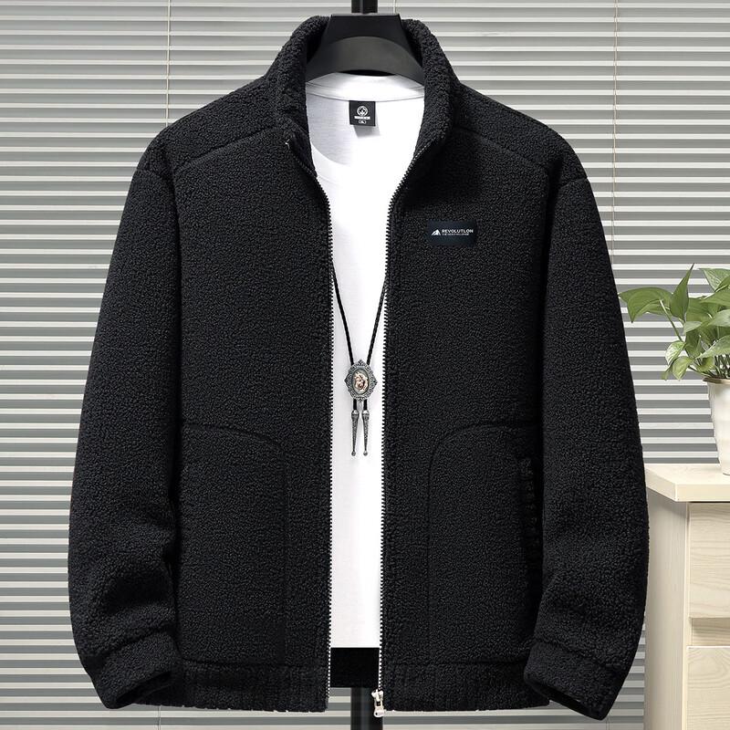 XueZhongFei Men's Winter Warm Fleece Zip-Up Jacket