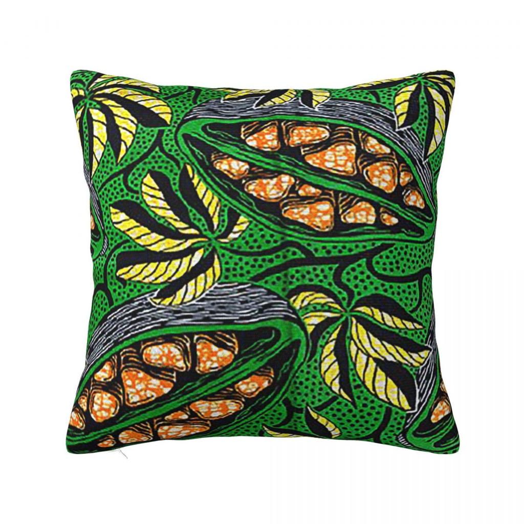 Kizomba Samakaka Ankara Print African Pattern Wax Design Square Pillowcase Cushion Cover Pillow Case Throw Pillow Cover