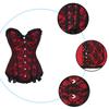 Korsett mit entbeinter Taille, sexy Korsett für Damen mit Schnürung, Taillenkorsett mit entbeinter Taille, Blumenmuster, Brokat-Überbrustkorsett für Damen, Abnehmen