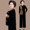 Spring Corduroy Sportswear Set for Middle-aged Women - 2025 Style Two-Piece Jacket Outfit