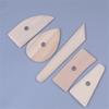 5Pcs/Set Wooden Scrapers Clay Pottery Tools Clay Knife Profile Rib Bundle Foot- Shaper Sculpture Ceramics Molding Tool