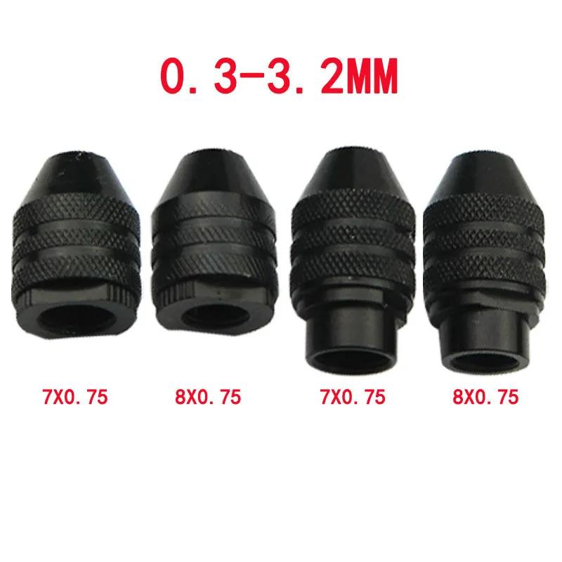 Neues 0,3-3,2 mm Mehrfach-Bohrfutter schlüssellos für Dremel Rotationswerkzeuge Schlüssellose Bohrfutter-Adapter-Konverter Universelles Mini-Bohrfutter