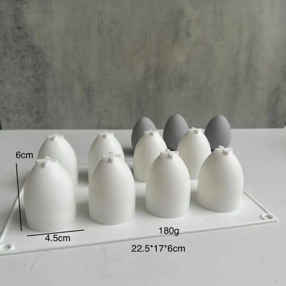 Silicone Silicone Mold 8 Holes Eggs Mould Cake Mold Easter Egg Mold  Candle Making
