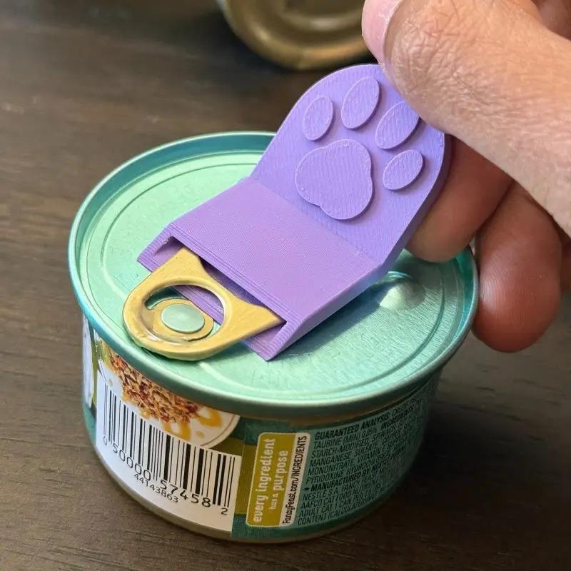 5Pcs Ergonomic Non-Slip Grip Pet Can Opener with Ergonomic Handle Durable Plastic Kitchen Tool for Cat & Dog Food Cans