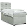 Vidaxl Continentale Bed met Matras, Lichtgrijs, Fluweel, 90x200 Cm