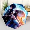 1pc Sword Art Online Inspired Umbrella Automatic Opening/Closing Umbrella with Foldable Design, Perfect for Fans, Travelers, and Daily Use.C056